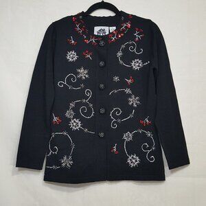 Storybook knits Christmas sweater black size XS